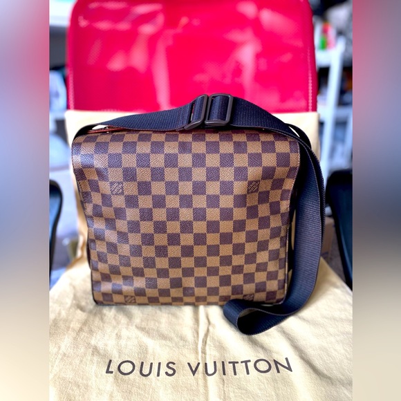 Louis Vuitton Damier Ebene Canvas Naviglio Shoulder Men's